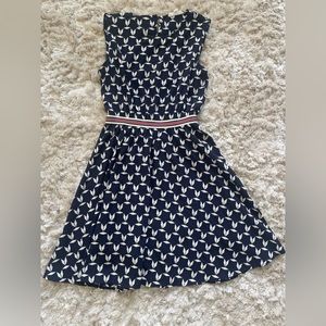 Modcloth tank navy pattern dress Medium